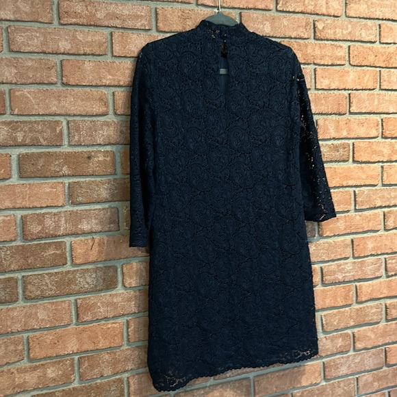Zara navy blue lace shift dress size small - Picture 5 of 15